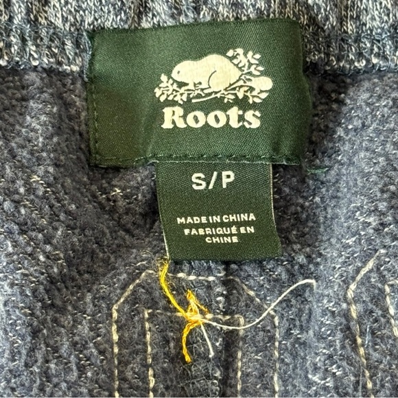 Roots Athleisure Marled Blue Logo Sweatpant Joggers Size Small - EUC - Picture 5 of 7